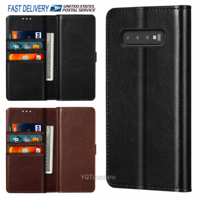 For Samsung Galaxy S10/Plus/S10e Case Leather Card Wallet Protective Phone Cover