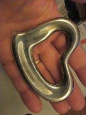 Tiffany & Co Peretti Italia 1975 Plata Esterlina Corazón Abierto Cinturón Hebilla Grande