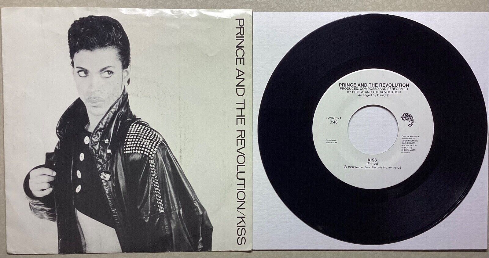 Prince And The Revolution-1986 Picture Sleeve Kiss**EX** vinyl 45RPM