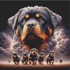 ROTTWEILER DOGS Pendant Charm 925 Silver 20" 22" Necklace Women Men Gold Gift