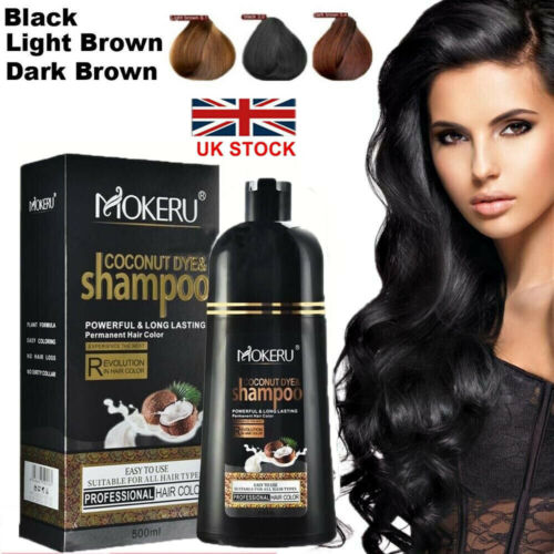 500ml Instant Hair Dye Colour Shampoo Fast Dye Black/Brown/Coffee Permanent  UK | eBay