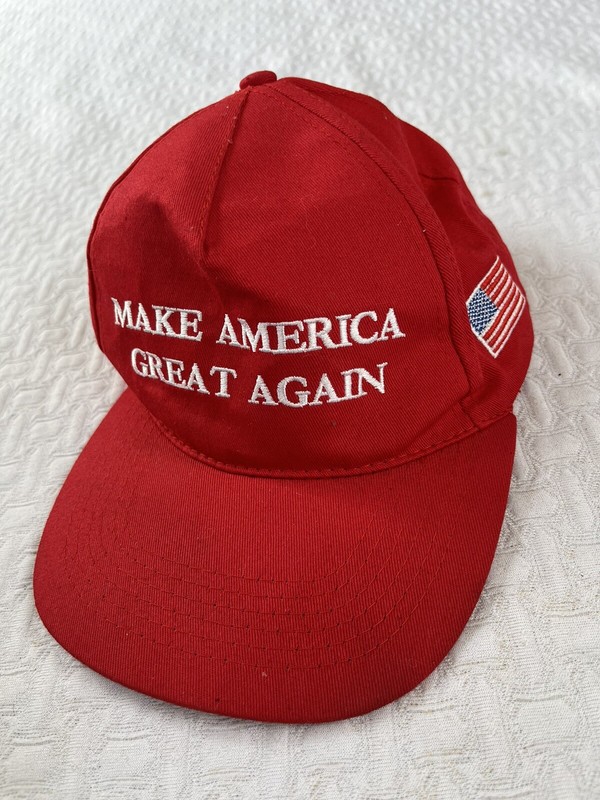 MAKE AMERICA GREAT AGAIN Red Cotton Hat/Cap with adj Back strap by