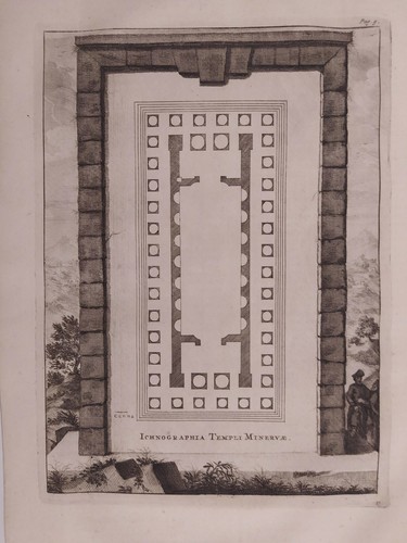 1725 Peter Van der Aa 2 Incisioni Templum Minervae + Ichnographia, Siracusa - Picture 3 of 7
