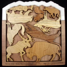 Forever Wild - Animals of the Rocky Mountains wood brain teaser puzzle - unique