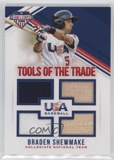 2018 USA Baseball Stars & Stripes Tools of the Trade 27/299 Braden Shewmake 0v2f