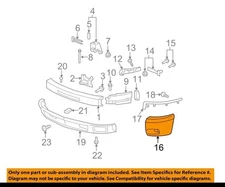 GM OEM Front Bumper-End Cap Right 15839252