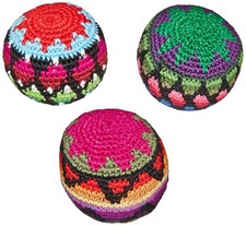 Footbag Hacky Kick Balls, Assorted Colors  Designs, 3 Pack