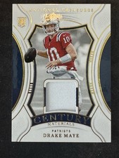 2024 Panini National Treasures Century Materials Drake Maye /49 3 Color Patch RC