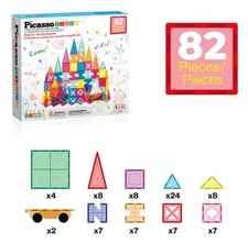 Picasso Magnetic Tiles 82 PIECES Complete 3D ...