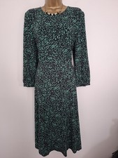 Hobbs Green And Black Summer Dress Size 16