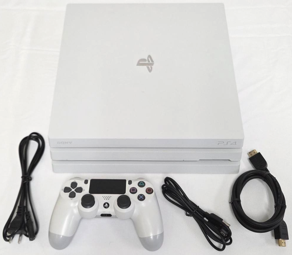Sony PlayStation 4 Pro 1TB HHD WHITE 4K Console PS4 System Bundle