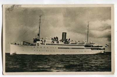 Postcard M.S. Hanseatic city of Danzig, North German Lloyd, Bremen, ship stamp 1927