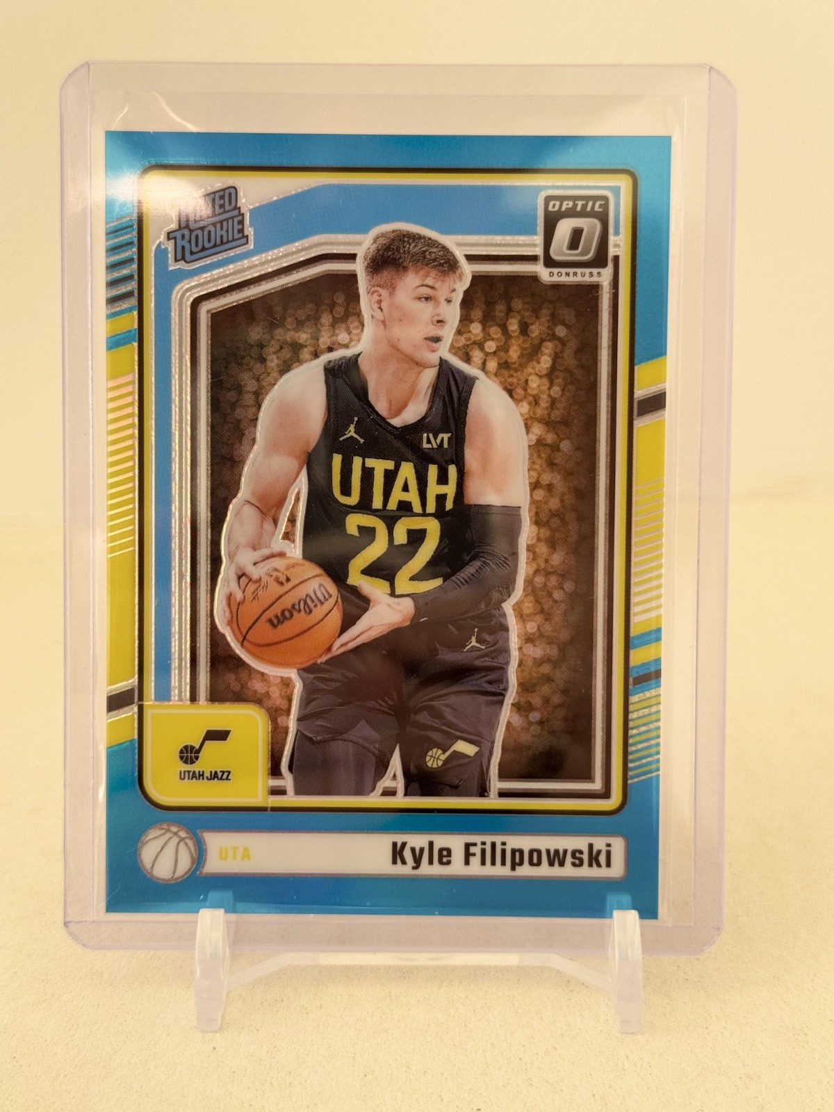 2024-25 Donruss Optic #300 Kyle Filipowski Aqua Prizm RC /225 JAZZ