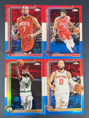 2025-26 Topps Chrome RED WHITE BLUE REFRACTORS 1-200 You Pick - 2 Card Minimum