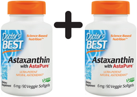 2 X Doctors Best Astaxanthin With Astapure, 6Mg - 90 Veggie (388,61 Eur/Kg)