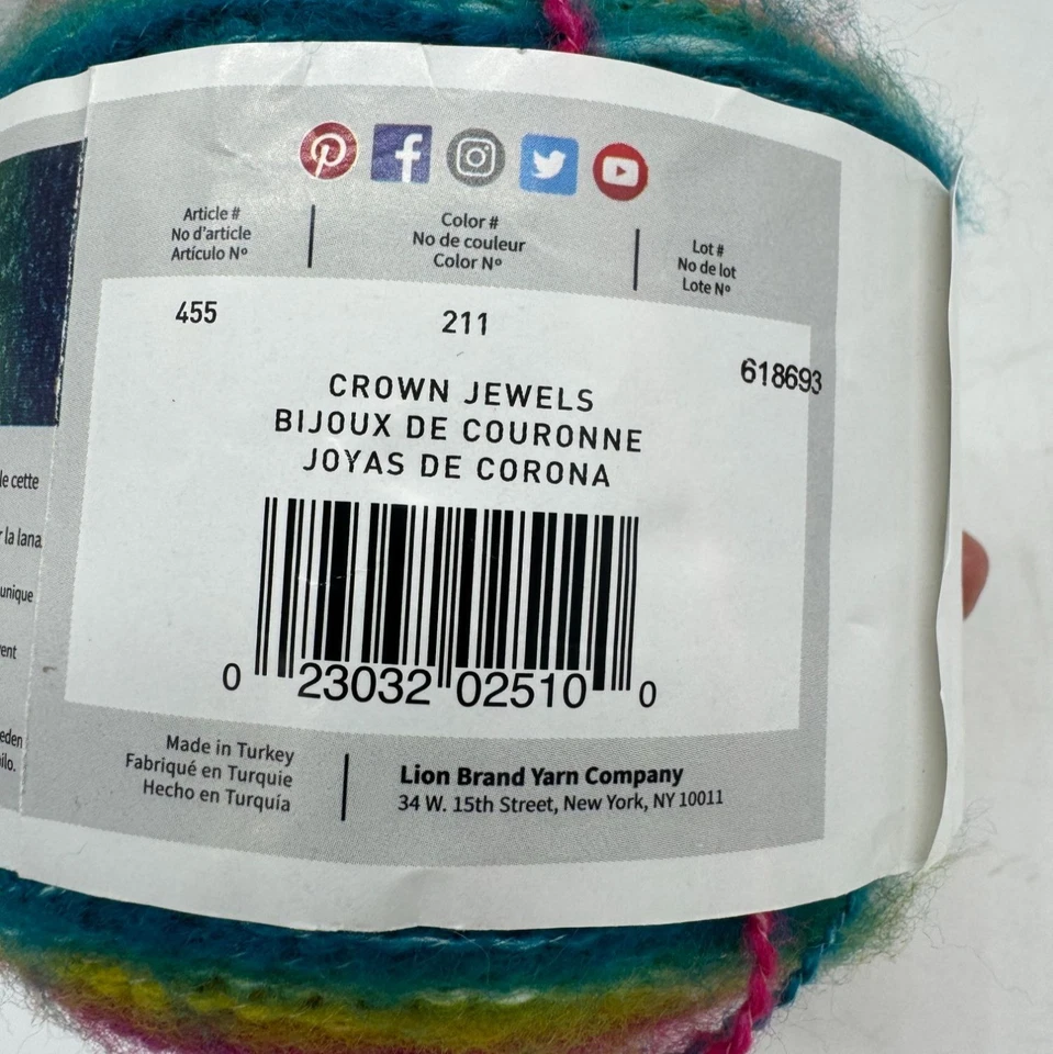 NEW Lion Brand Shawl In A Cake Yarn Mantilla Pastel 481yd DIY Craft Discontinued - Image 4 of 4