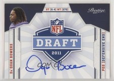2011 Panini Prestige NFL Draft Class Signatures Da'Quan Bowers #9 Auto 0f3