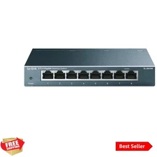8 Port Gigabit Ethernet Network Switch - Ethernet Splitter | Plug & Play | Fa...