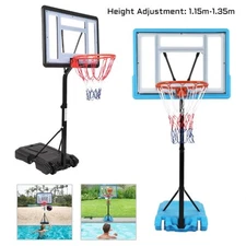 3.8FT-4.5FT Basketball Hoop System Pool Water Sport Game Play Outdoor 2 Colors