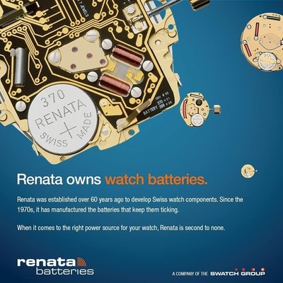 Renata Batteries Silver Oxide and Lithium Sold in Boxes of 100