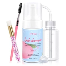 EMEDA Lash Shampoo Kit - 3.38 fl.oz / 100ml Gentle Foam Lash Cleanser, Oil-Fr...