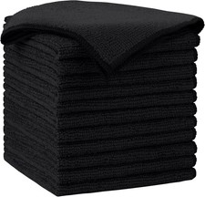 Microfiber Cleaning Cloth-12PK, Soft Microfiber Towels for Cars, Absorbent