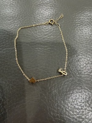 14 Karat vergoldetes zartes Armband ~ verstellbar