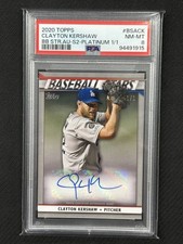 Clayton Kershaw 2020 Topps Baseball Stars Platinum Auto PSA 8 #BSACK 1/1
