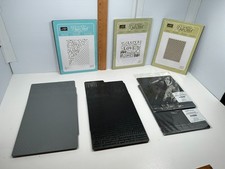Stampin' Up Sizzix Big Shot LETTERPRESS Embossing Plates Silicone Rubber Impre