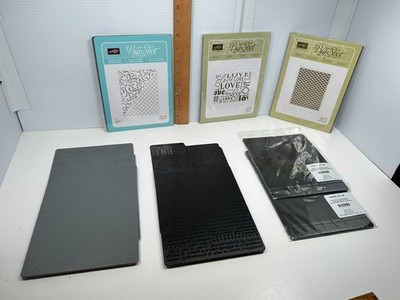 Stampin' Up! Sizzix Big Shot LETTERPRESS Embossing Plates Silicone