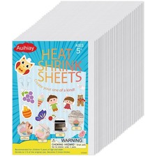 Auihiay 80 Pieces Shrink Plastic Sheets, Shrink Films Papers, Shrinky Art for...