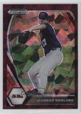 2021 Panini Prizm Draft Picks Burgundy Cracked Ice 6/23 Gunnar Hoglund 1b3