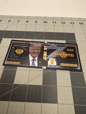 ✅ Donald Trump MAGA Black Diamond 1 Million Dollar Bill 2024 w Display Sleeve ✅
