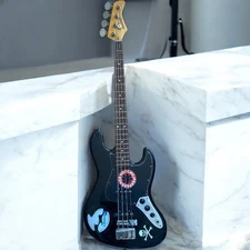 Fernandes Bass Guitar with Leather Case and Cable