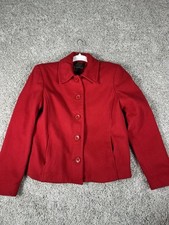 LOUBEN Red Textured Career Button Jacket Blazer Size 0 Canada Women's