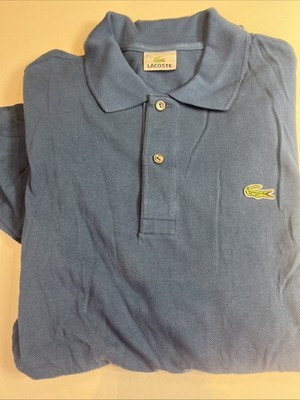 Lacoste Mens Navy Blue Cotton Pique Short Sleeve Polo Shirt Size 7 XL
