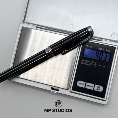 Omega Black & Silver Striped Rollerball Pen AD VIP Gift | eBay