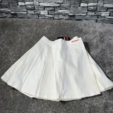 Kickers Classic  White Pleated Tennis Skirt Size Medium New With Tags
