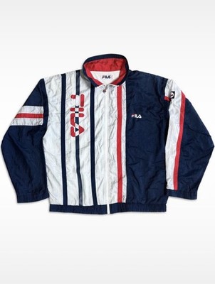 Fila Vintage 90s Windbreaker Colorblock Big Logo Jacket Oversized