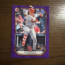 2026 Bowman JJ Wetherholt Purple Pattern /250 #BP-115 St Louis Cardinals Paper