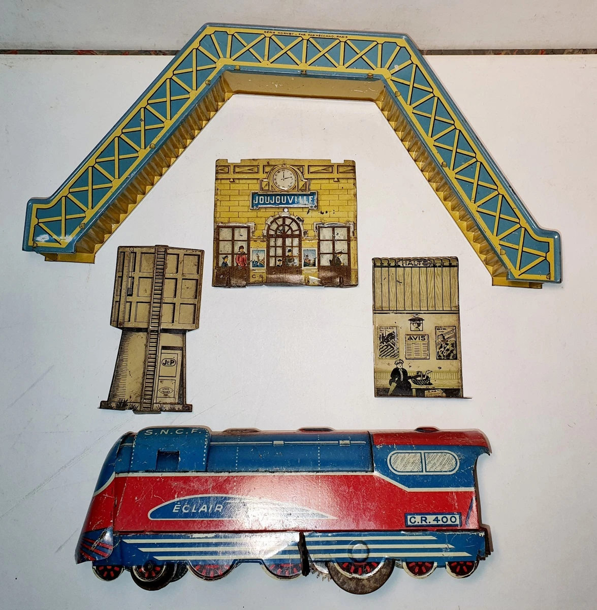 Ancienne locomotive en métal / Modèle ÉCLAIR CR-404 / Années