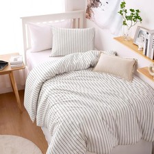 - Striped Cotton Duvet Cover Set, Tiing Stripe Vertical