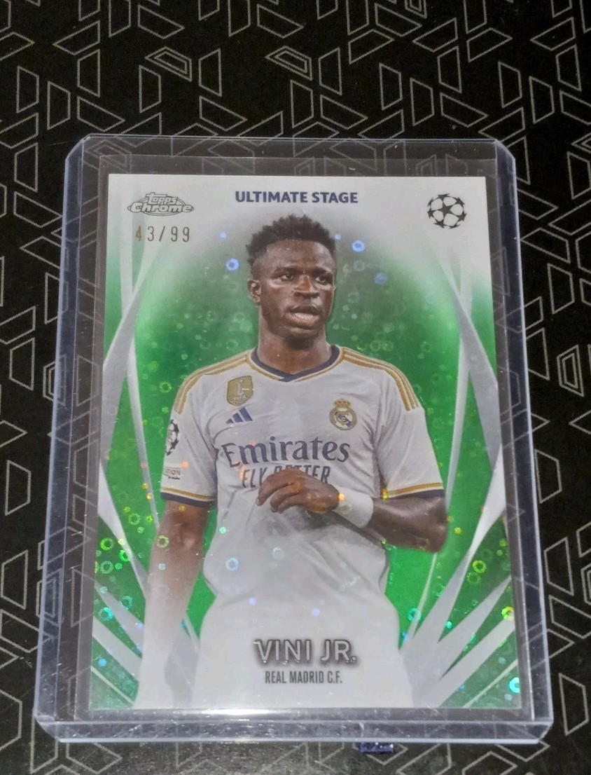 2023-24 Topps UCC Vinicius Jr Ultimate Stage Chrome Green Refractor #43/99