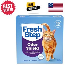 14 lb Odor Shield Multi Cat Clumping Litter with Low Dust  Febreze Freshness