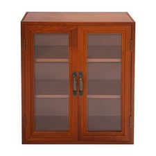 Modern 3-Tier Wood Storage Cabinet Kitchen Desktop Double Door Organizer Cabinet