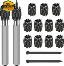 15PCS Spot Weld Cutter Set 3/8" HSS Double Sided Hex Drill Bit Kit