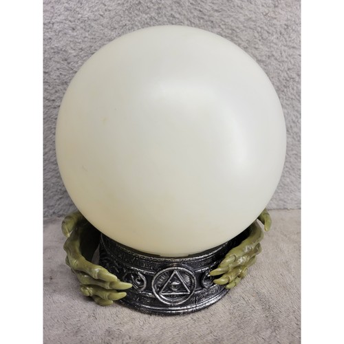 LED Witch Crystal Ball Orb Halloween Prop with Sound & Lights Fortune Teller