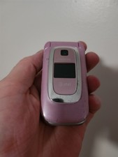 Vintage Pink Nokia 6085h ATT Flip Phone,Well Worn, No Batt ,Crease On Batt Case
