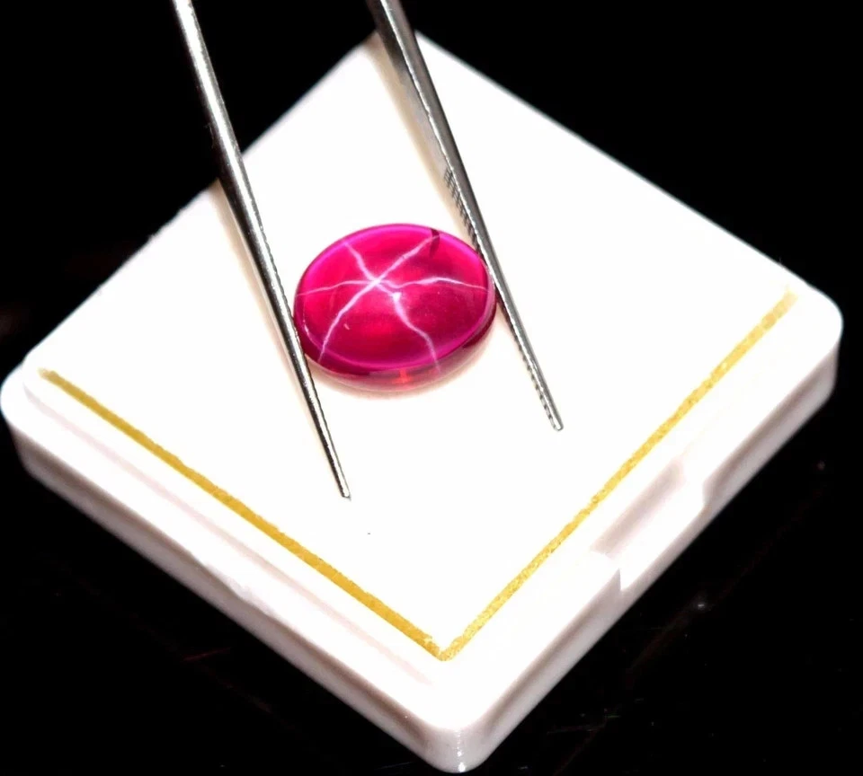 116 Carat Natural 6 Rays Star Ruby Gem Lot (11 Pcs) Certified Natural Cabochons - Image 4 of 4