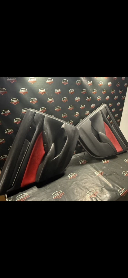 2018-20 Honda Accord Sport Oem Two Tone Red & Black Door Panels Set Of 4 - Image 2 of 4